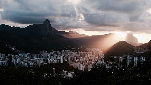 rio de janeiro urban place under heavy clouds sugarloaf mountain